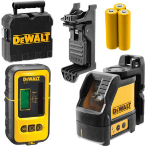 DeWalt DW088KD laser krzyżowy+ DETEKTOR DE0892 50m