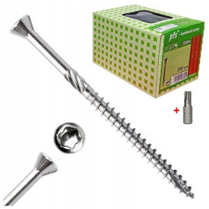 Wkręty Tarasowe 4,5x80 Nierdzewne C2 Torx +bit 200