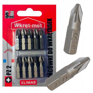 Końcówki Do Wkrętarki Bit Pz3 25mm 10 Szt Krzyżak
