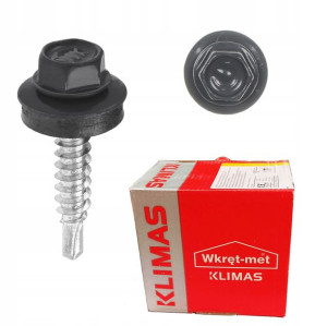 Wkręty farmerskie farmery 4,8x19 RAL 7024 zszywka