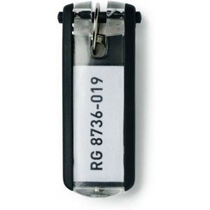 Zawieszki do kluczy (6szt.) czarne 195701 DURABLE KEY CLIP