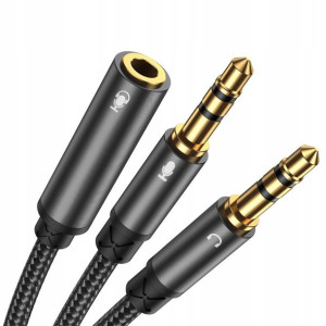 Kabel Joyroom AUX 3,5 mm mini jack czarny (SY-A05)