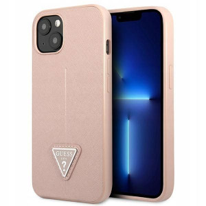 Guess Etui do iPhone 13 mini różowy Saffiano
