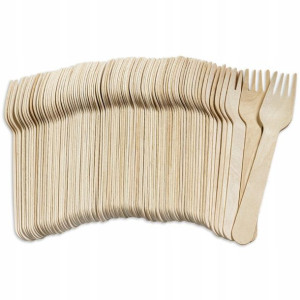 Widelec widelce drewniane ekologiczne 16cm 100szt