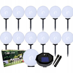 Lampa SOLARNA kula lampy solarne ogrodowe kule LED