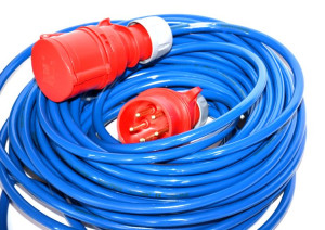 Przedłużacz poliuretanowy niebieski 16A H07BQ-F 5x2,5mm2 3m