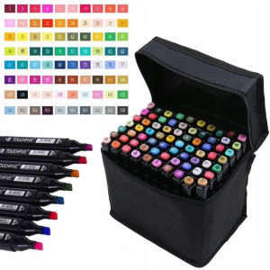 Promarkery Touch 80 Szt Markery Dwustronne + Etui