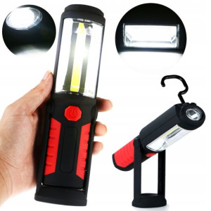Duża Lampa Latarka Warsztatowa Led Cob Magnes Usb