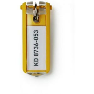 Zawieszki do kluczy (6szt.) żółte 195704 DURABLE KEY CLIP