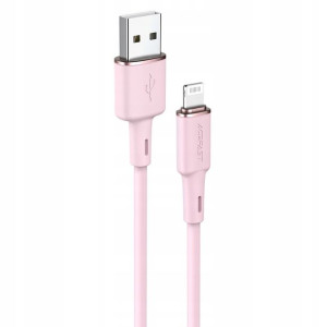 Acefast kabel MFI USB - Iphone 1,2m, 2,4A różowy