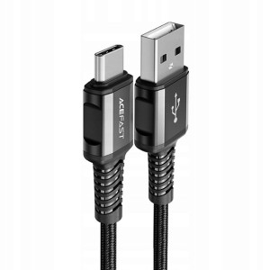 Acefast kabel USB - USB Typ C 1,2m, 3A czarny