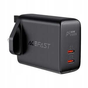 Acefast Szybka Ładowarka Sieciowa Uk 2x Usb-c 40w