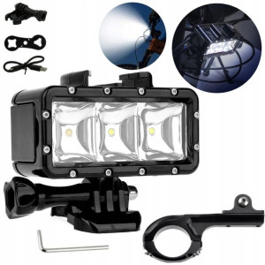 Lampa Led Do Kamer Gopro Xiaomi Sjcam Dji +uchwyt