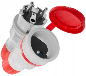 Gniazdo Prądowe Hermetyczne Na Kabel + Wtyczka Kel