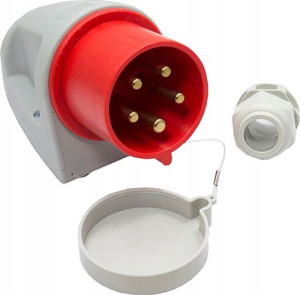 Wtyczka Stała Odbiornikowa Siłowa 16a 5p 400v Ip44