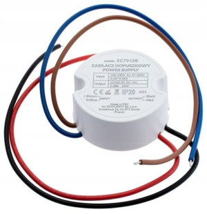 Zasilacz 12v Led 25w 2,08a Do Puszki Fi60 Ip20
