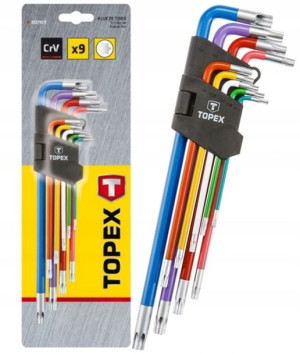 Klucze Imbusowe Torx Długie Imbus T10-t50 Topex