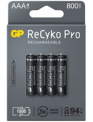 Akumulatorki Recyko Pro 1,2v 800mah Aaa 4szt Gp