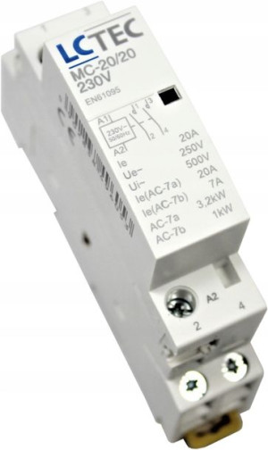 Stycznik Modułowy 20a Cewka 230v Na Szyne 2tory Lc