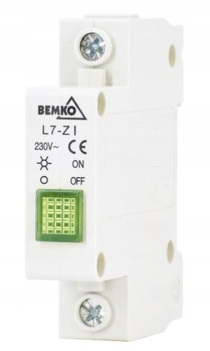 Lampka Kontrolna 1p Zielona Bemko
