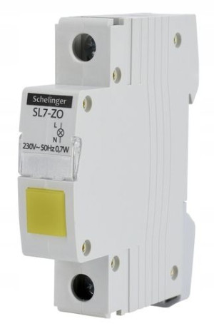 Lampka Kontrolna 1f Zółta Schelinger