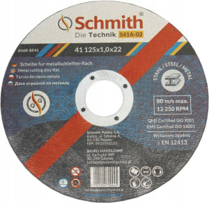 Tarcza Do Cięcia Metalu 125x1.0 Schmith