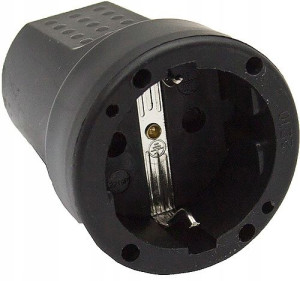 Gniazdo Gumowe Z/u 16a 250v Schuko Do Przedłużacza