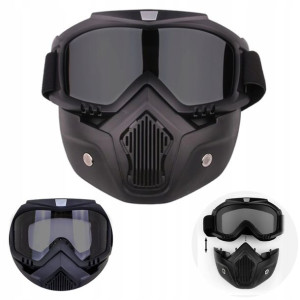 Gogle Z Maską Snowboard Narty Zima Okulary Motor