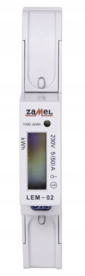 Licznik Energii Elektr 1f 1p 50a 230v Lem-02 Zamel