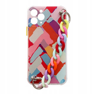 Etui z łańcuszkiem do Samsung Galaxy A12 wzorem