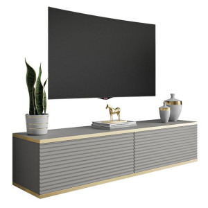 Szafka RTV OXFORD II wisząca 135 cm szary