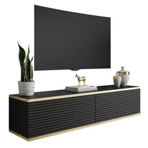 Szafka RTV OXFORD II wisząca 135 cm czarny