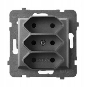 Ospel Aria Gniazdo Euro B/r Szary Mat Gp-3u/m/70