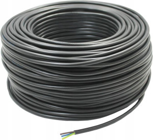 Przewód Linka Czarny Omy 3x1mm 300v 100mb Krążek