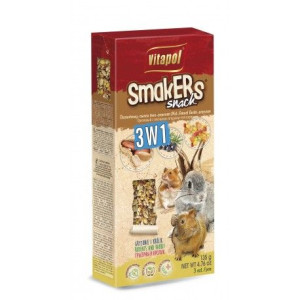 VITAPOL Smakers 3w1 dla gryzoni i królika  135g 3szt 1113