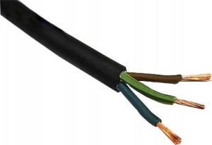 Przewód Mieszkaniowy Czarny Omy 3x1mm 100mb