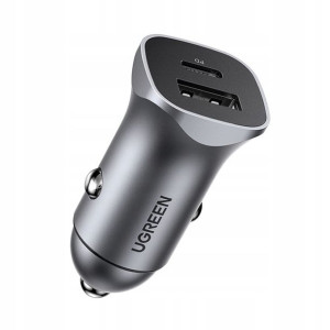 Ugreen Ładowarka Samochodowa Usb-c Usb 24w Pd Qc