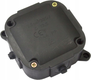 Puszka Hermetyczna Zaciski 85x85x40 Ip44 Czarna