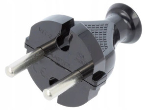Wtyczka Prosta 10a Wt-2 Plastrol W-98132 Czarna