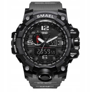 S-shock Zegarek Męski Smael Wodoodporny Army Led