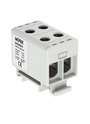 Złączka Szynowa 1,5-50mm² 4 Otwory 2p Szara Th35