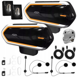 Zestaw Interkom Motocyklowy Intercom Bluetooth Mp3