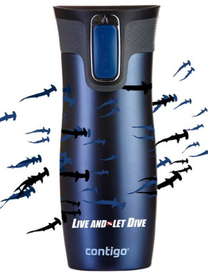 Kubek termiczny Contigo West Loop 2.0 470 ml - nadruk 360° - Shark