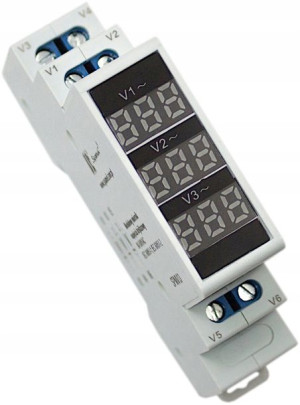 Modułowy Miernik Napięcia 3f Cyfrowy 80-500v Spmv3