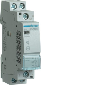 Stycznik Modułowy 2z 12v Ac/dc Hager Esl225sdc