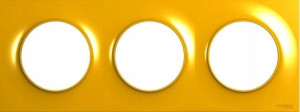 Odace Ramka Potrójna Amber Żółta S52p706g