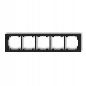 Karlik Deco Ramka Pięciokrotna Czarna Matowa12dr-5