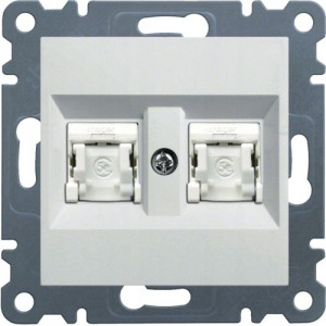 Lumina 2 Soul Gniazdo Komp2x Rj45 Utp Białe Wl2120