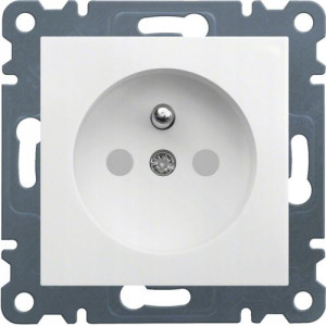 Lumina 2 Gniazdo 1x Z/u Z Przesłonami Białe Wl1040