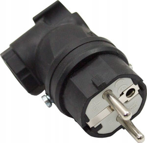 Wtyczka Gumowa Kątowa Schuko 2p+z 16a 230v Ip44